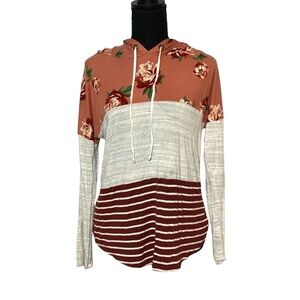 Boho Hooded Soft Comfort Top M